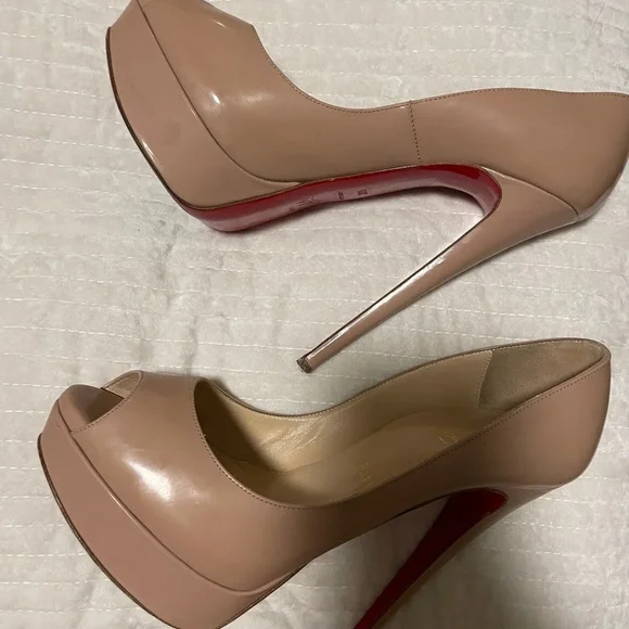 Christian Louboutin Lady Peep 150 nude - Picture 3 of 8